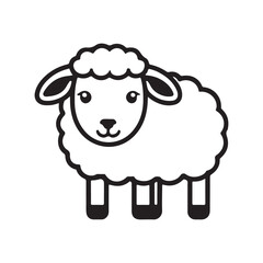 Sheep  icon design on white background