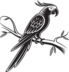 Obraz premium saint parrot bird silhouette vector illustration