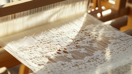 Weaving delicate lace on a loom