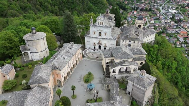 Aerial view of the Sacro Monte of Varallo Sesia