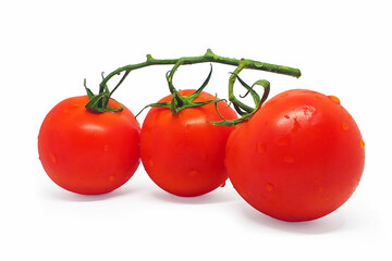 Fresh Red Tomatoes Isolated on White Background