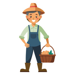 Farmer with basket