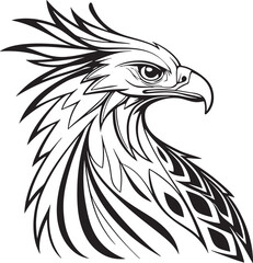 Obraz premium Secretary bird silhouette vector illustration