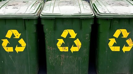 Recycling bin installation urban park environmental awareness outdoor ground level sustainable practices