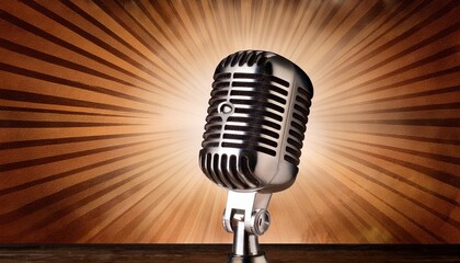 old retro microphone vintage image style background