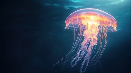Majestic Lion's Mane Jellyfish Underwater