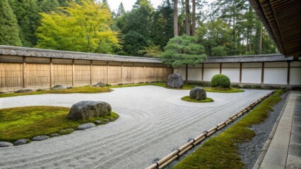 Creating serenity outdoor zen garden tranquil space decorative landscape natural environment peaceful viewpoint raked gravel and stones concept