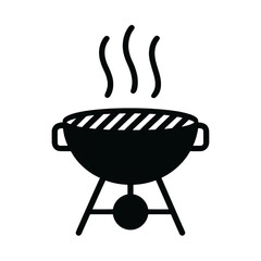 Outdoor BBQ Grill Silhouette