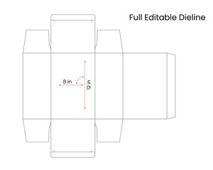 box dieline , dieline template, packaging dieline, label and packaging dieline design