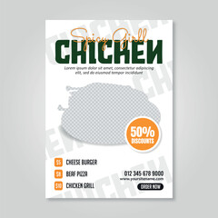 Spicy Fast Food promotional social media flyer ad banner