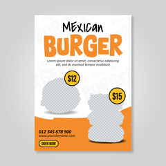 Spicy Fast Food promotional social media flyer ad banner