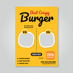 Spicy Fast Food promotional social media flyer ad banner