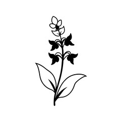 Snapdragon silhouette vector illustration