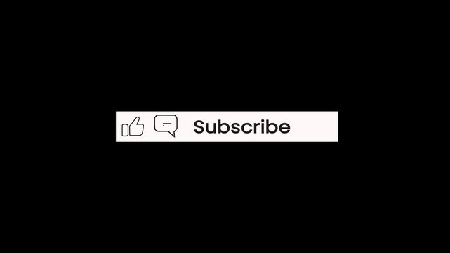 "4K Clean Animated YouTube Subscribe, Like, Share, Comment & Notification Bell Button – Lower Third with Green Screen and Alpha Channel"