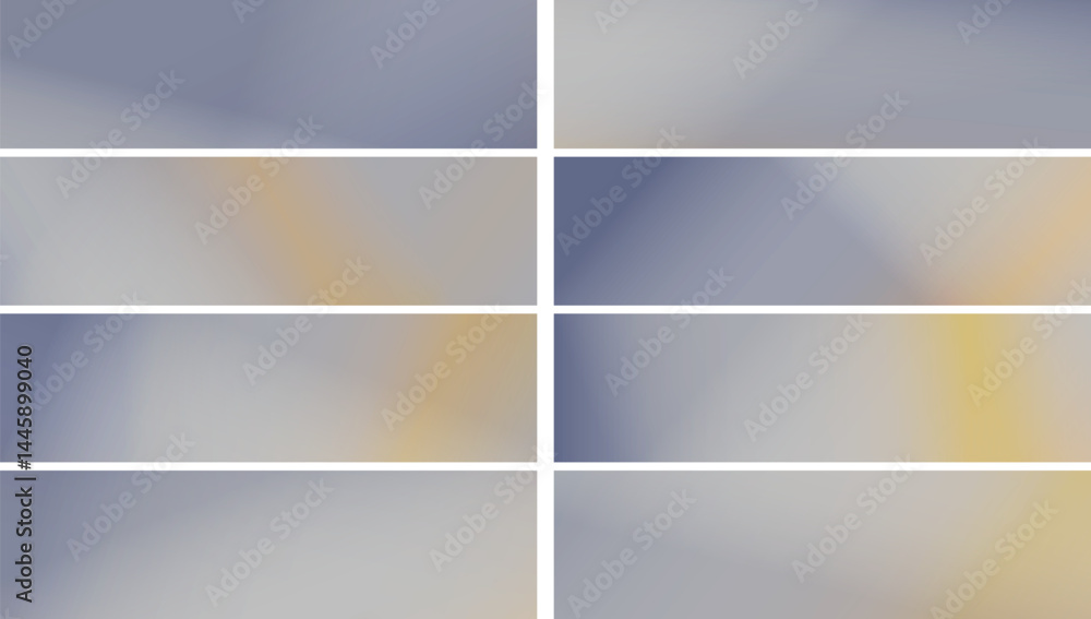 Poster gradient banners, soft and blended, showcasing subtle color transitions with copy space