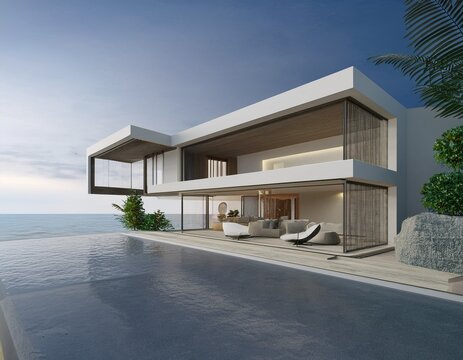 luxury modern beach house and hotel sea view ing
