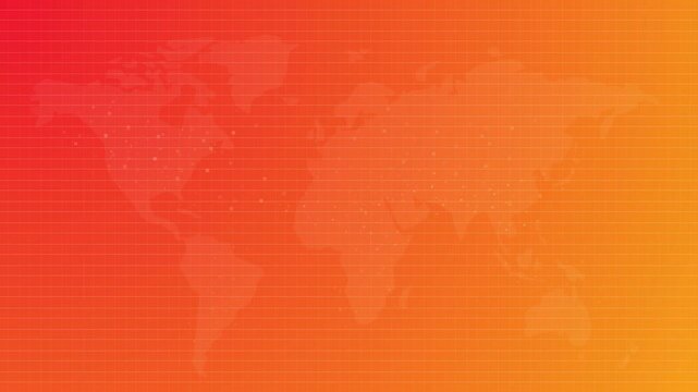 Orange gradient bright color world map earth animated dynamic data global background backdrop