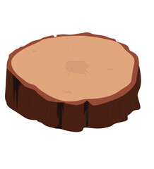Wooden circle board plate.material wood log 