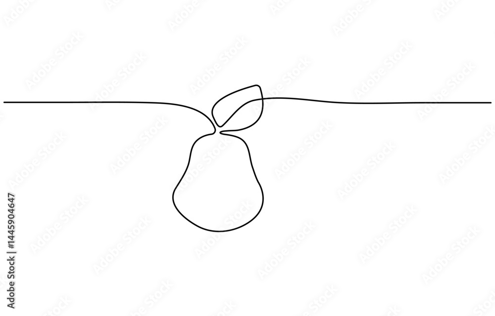 Poster avocado one line icon. one line drawing background. continuous line drawing of avocado. vector illus