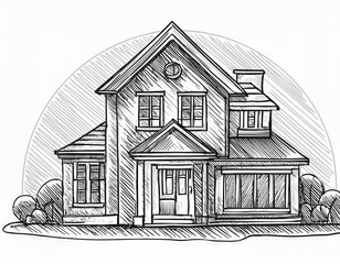 home hand drawn sketch drawing doodle