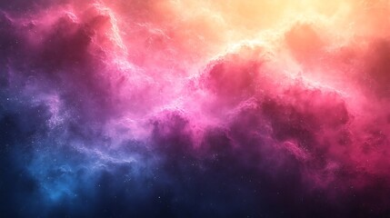 Obraz premium Cosmic Nebula Swirls Pink Purple and Blue Hues