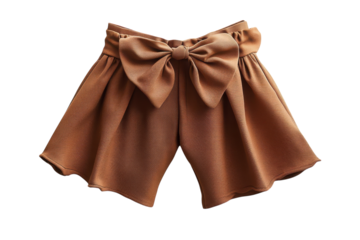 Adorable brown girls shorts with a big bow perfect summer outfit soft texture stylish design kids