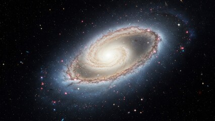 space aesthetic wallpaper, space background 4k, black space, space drawing, outer space – Spiral Galaxy in Black Sky with Glowing Dust Trails 4K HD