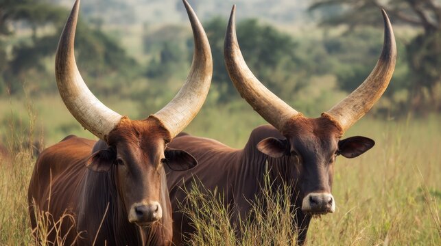 Ankole-Watusi Cattle: Majestic Horns in the Savannah