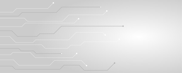 Abstract white gray digital technology futuristic circuit board background design. HUD elements technology background.