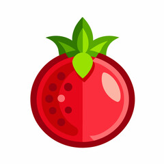 Obraz premium Pomegranate icon on white background