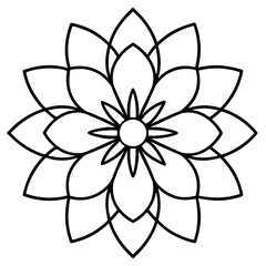 Obraz premium inimal Cosmos-Themed Mandala Line Art