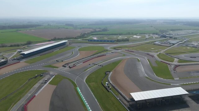 Aerial view of Silverstone Circuit. UK