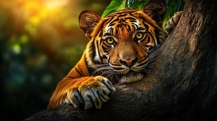 Majestic Tiger in Jungle Sunlight