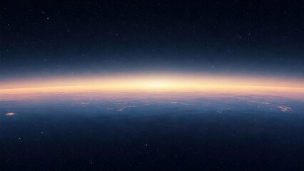 space aesthetic wallpaper, space background 4k, black space, space drawing, outer space – Glowing Horizon of Distant Planet with Peaceful Star Field
