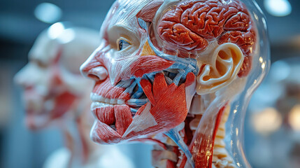 Fototapeta premium of detailed 3d anatomical models for educational purposes.