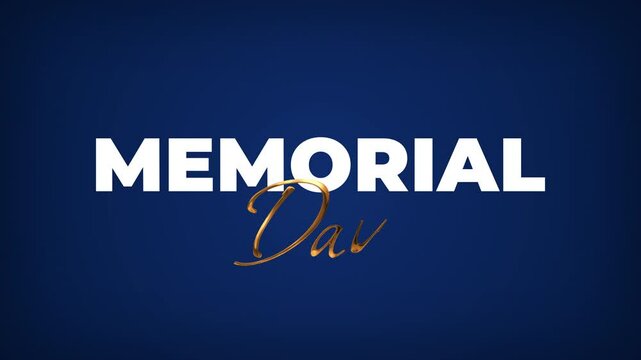 Memorial Day Motion Graphic Animation – Remember and Honor, Patriotic Holiday Opener