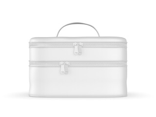 Blank make Up Kit Bag or Cosmetic Bag Waterproof Travel Toiletry Organizer Bag 3d illustration.