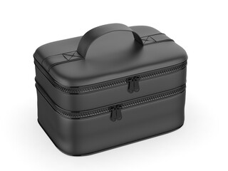 Blank make Up Kit Bag or Cosmetic Bag Waterproof Travel Toiletry Organizer Bag 3d illustration.