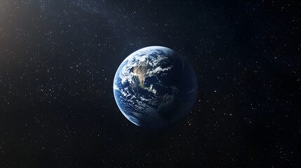 Obraz premium View of planet Earth from space showing North and Central America