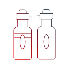 sauce gradient outline icon with white background vector stock illustration