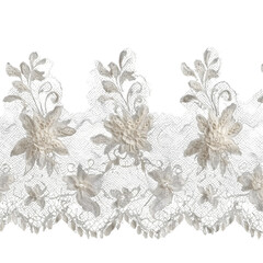 Elegant Floral Lace Border Wedding Design Textile Fabric Trim