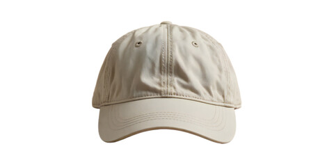 Beige Baseball Cap Mockup Isolated on Black Background for Branding and Design