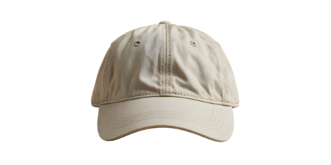Beige Baseball Cap Mockup Isolated on Black Background for Branding and Design