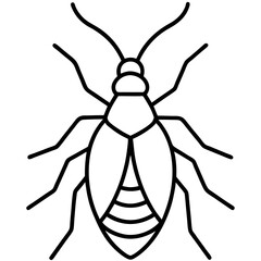 Minimalist Aphid Line Art Vector