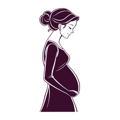 silhouette of pregnant woman
