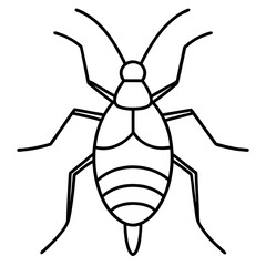 Minimalist Aphid Line Art Vector
