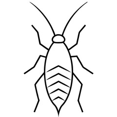 Minimalist Aphid Line Art Vector