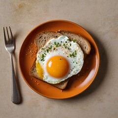 fried egg on a plate