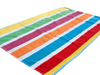 colorful fabric samples isolated on transparent background