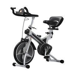 Silver Indoor Cycling Bike Stationary Exercise Bicycle Fitness Workout Equipment